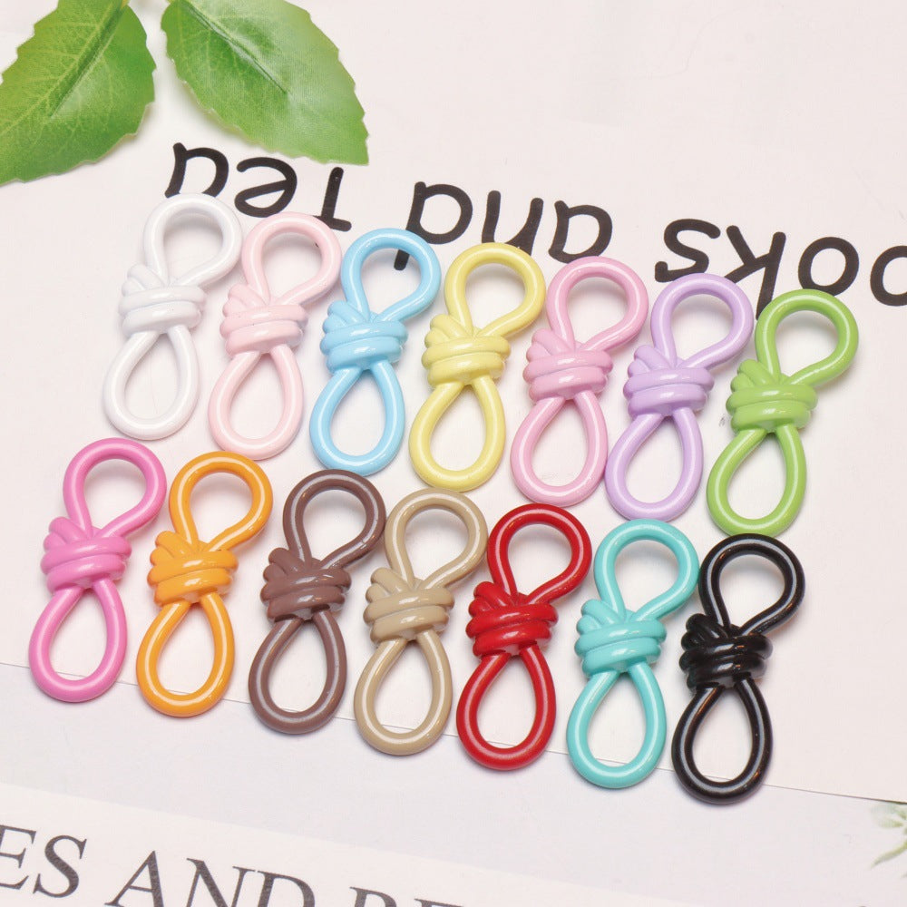 Alloy Knot Shaped Connectors 35mm Mixed Colors 10pcs 3