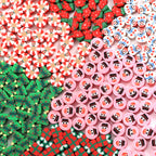 Christmas Clay Beads Polymer Colorful Snowmen Gifts Trees 100pcs