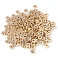 Plated Flat Round Acrylic Beads 6mm Gold and Silver 100pcs 6