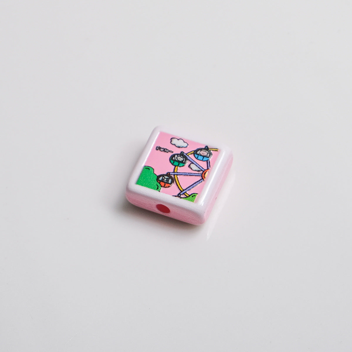 Polaroid Square Acrylic Beads 25mm Mini Camera Designs 10pcs 30