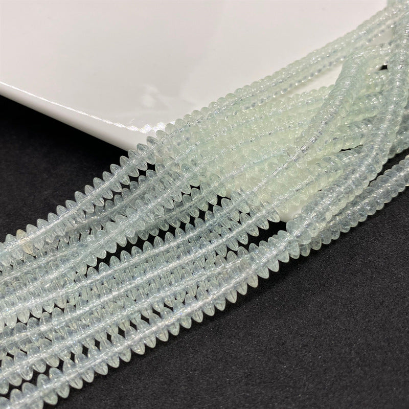 Glass Abacus Spacer Beads 6mm Cracked 148pcs 4