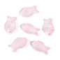 Small Fish Glass Beads 15mm Gradient Color Textured Finish 100pcs 15