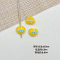 Bouquet and Heart Gift Box Metal Beads 13mm 16mm Pastel Painted 10pcs 18