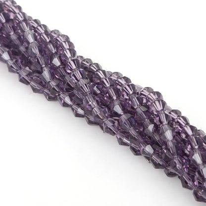 Electroplated Faceted Glass Beads 6mm Transparent Mixed Colors 45pcs 17