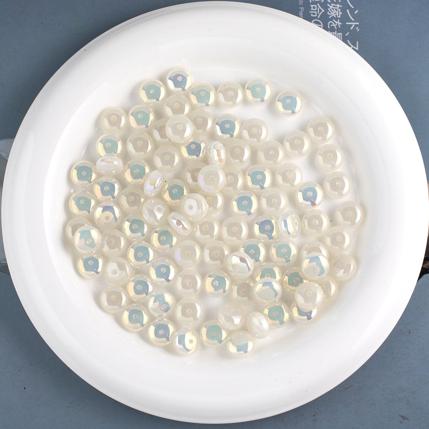 Resin Round Spacer Beads 10mm Plating Glossy 20pcs 7