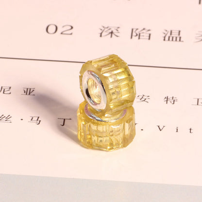 Faceted Cylindrical Resin Spacer Beads 11mm Large Hole 50pcs 10