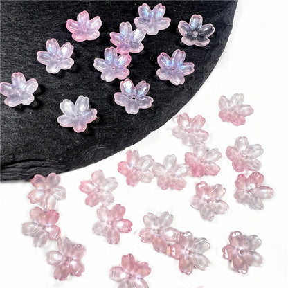 Czech Glass Beads Cherry Blossom 10mm Iridescent Pastel 50pcs 3