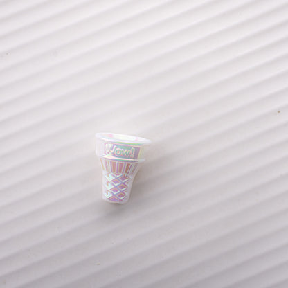 Painted Cone Acrylic Beads 20mm Solid Creamy Colors 5pcs 9