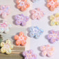 Plating Irregular Five-petal Flower Acrylic Beads 17mm Clear 20pcs 7