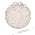 Transparent Frosted Glass Beads 8mm Delicate Gold Flecks 50pcs 5