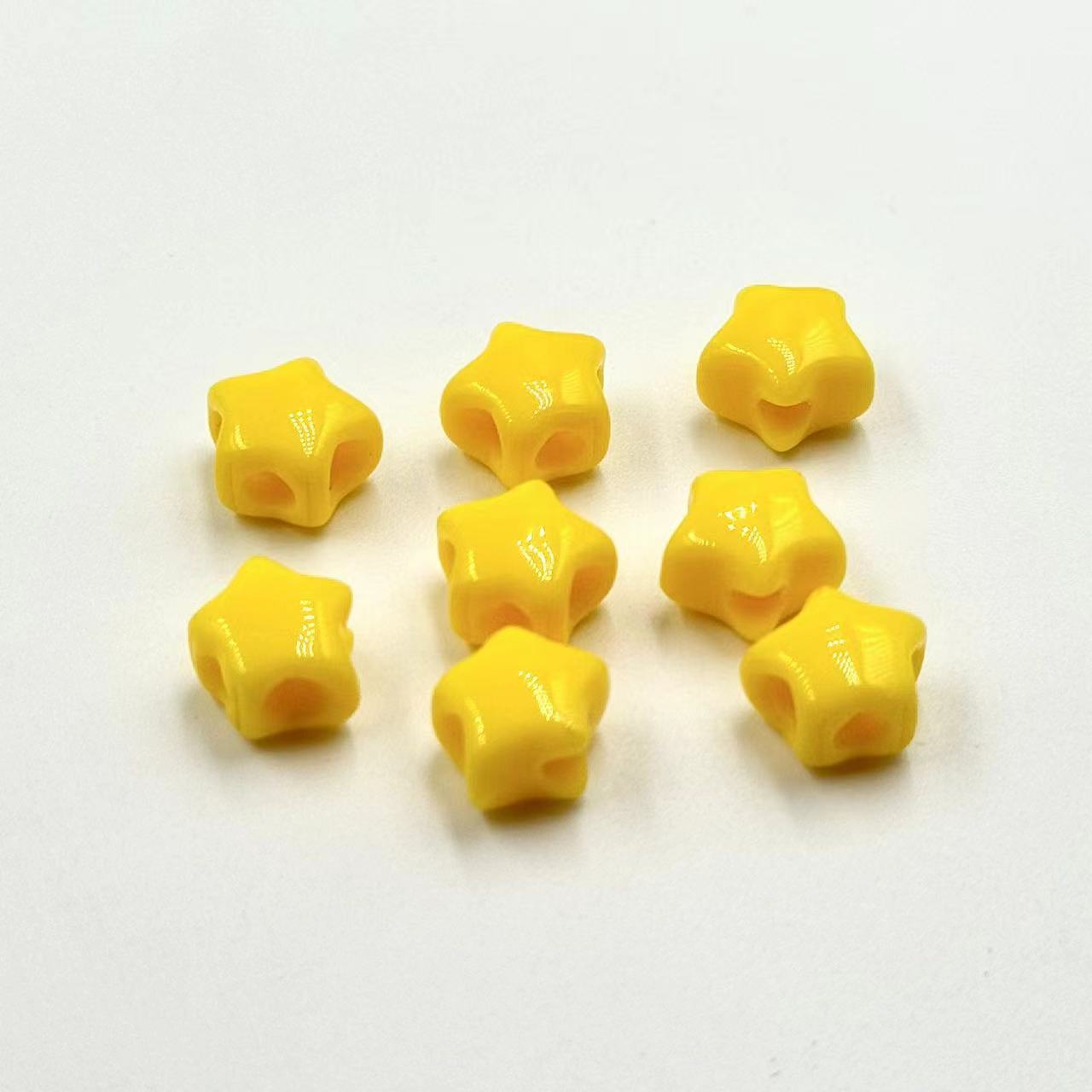 Colored Four-Hole Acrylic Beads Large Hole Chunky Mixed Finishes 100pcs 21