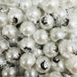 Pearl Acrylic Beads 16mm Imitation White Black Logo Printed 100pcs 5