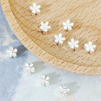 Alloy Flower Spacer Beads 6mm Five Petal Tibetan Silver Tone 100pcs 2