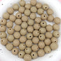 Painted Round Acrylic Beads 12mm Creamy Pumpkin Matte 100pcs 7