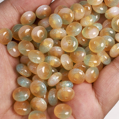 Imitation Gemstone Round Spacer Resin Beads 8mm 10mm Mixed Colors 50pcs 20