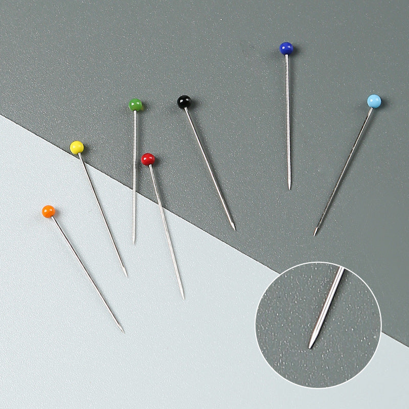 Positioning Sewing Needles Stainless Steel Colorful Glass Heads 6 Boxes 3