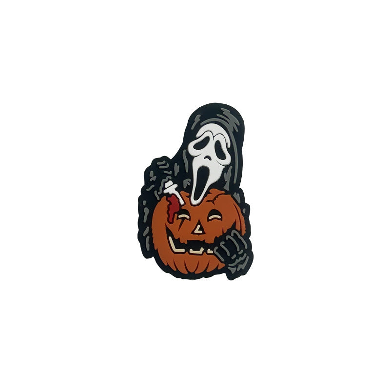 Silicone Focal Beads Halloween Ghosts and Pumpkins With Phrases 20pcs 11