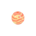 Cartoon Round Acrylic Beads 14mm Striped Complementary Colors 50pcs 7