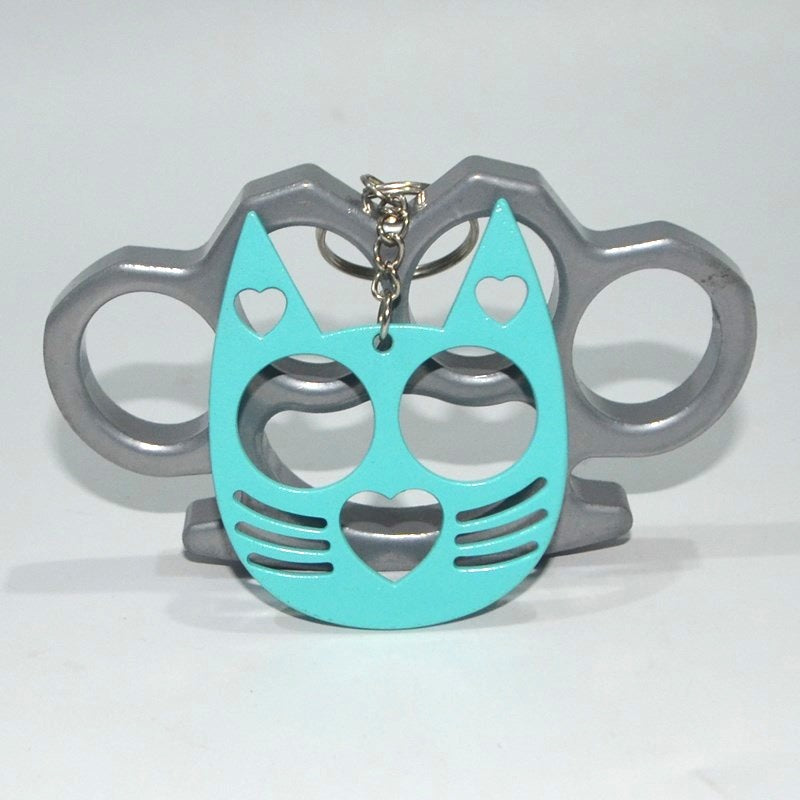 Cat Ear Self Defense Keychain Zinc Alloy 7cm 2pcs 12