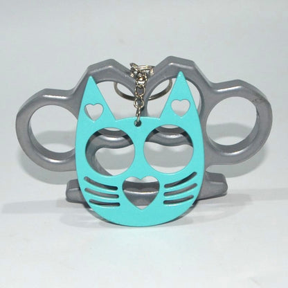 Cat Ear Self Defense Keychain Zinc Alloy 7cm 2pcs 12