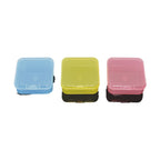 Colorful Clear Square Plastic Bead Storage Boxes 5.5x5.5x2cm 10pcs 5