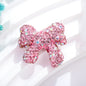 Rhinestone Bow Clay Beads 28mm Colorful Sparkle 5pcs 7