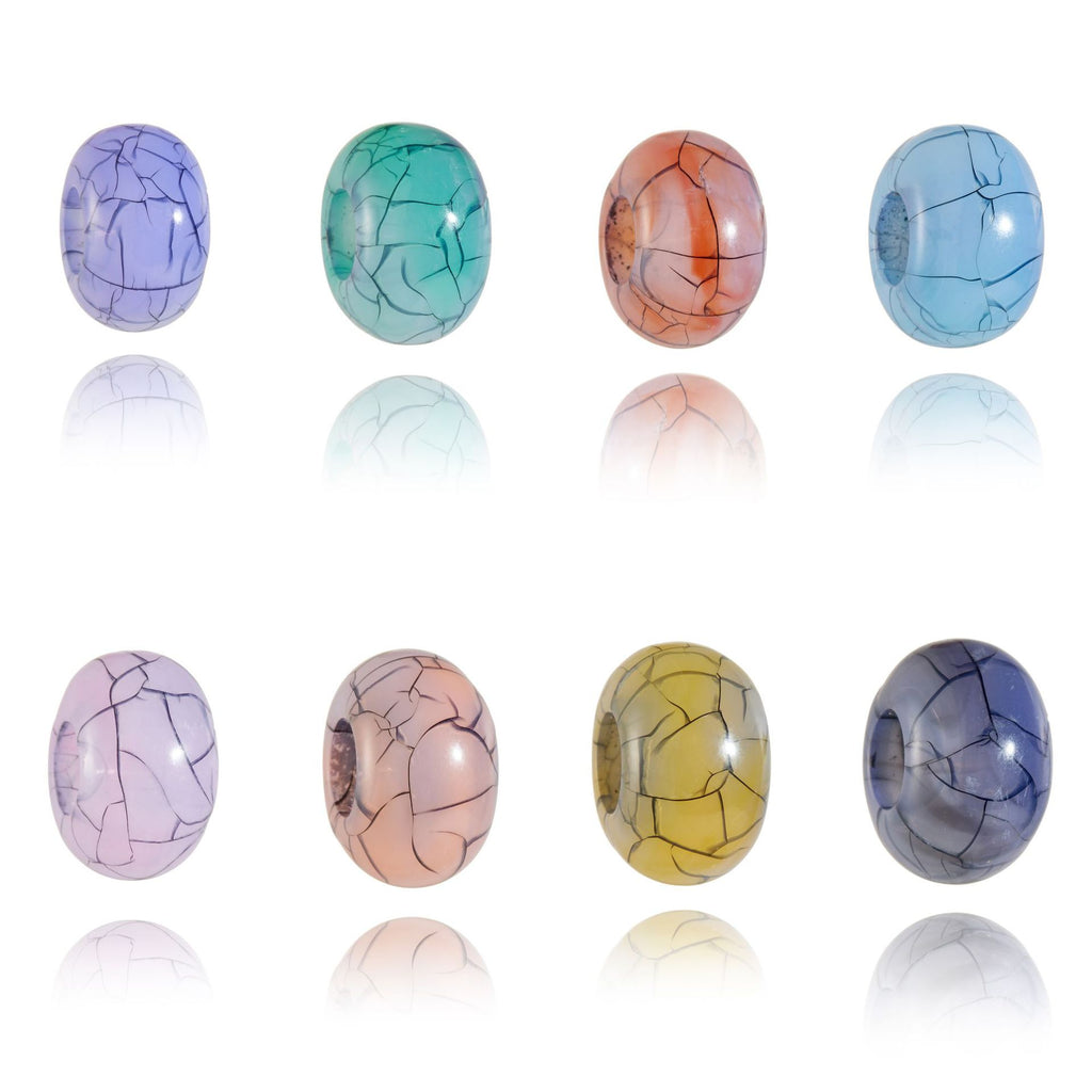 Acrylic Spacer Beads 9*14mm Gradient Color Crackle 100pcs 3