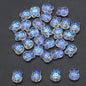 Plating Bunny Head Glass Beads 12mm Iridescent 30pcs 20