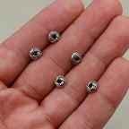 Alloy Oval Spacer Beads 6mm Woven Immitation Tibetan Antique Silver 100pcs 3