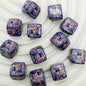 Square Acrylic Beads 14mm Diagonal-Hole Mickey and Sanrio Printed 50pcs 11