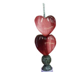 Gradient Heart Resin Beads 20mm Glossy Color Transition 20pcs 5