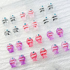 Hand Painted Fish Enamel Glass Beads 10x14mm Translucent Colorful 1pc 5