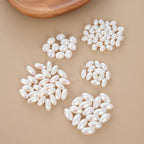 Imitation Pearl Oval Acrylic Beads 8-14mm ABS Plastic 100pcs 5