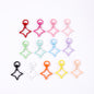 Zinc Alloy Colorful Four Pointed Star Swivel Buckle Keychain Clasps 20pcs