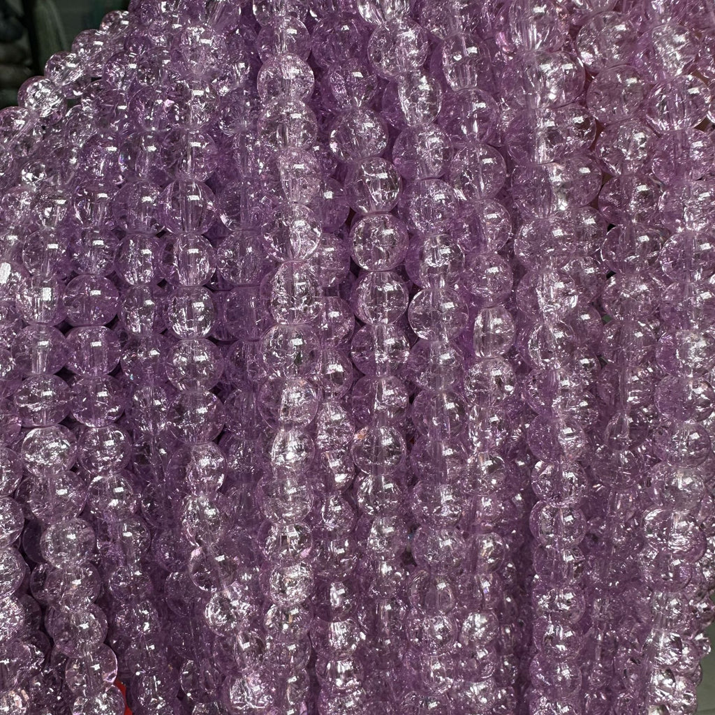 Crackle Round Glass Beads 10mm Explosion Pattern 10 Strands 15