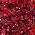 Seed Glass Beads 4mm Colored Transparent Faceted 200pcs 6