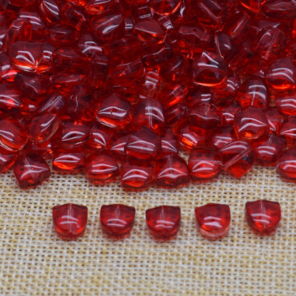 Gradient Tulip Petals Leaves Glass Beads Petal 9mm Leaf 14mm 100pcs 16
