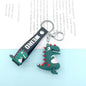 PVC Dinosaur Keychain Colorful Cartoon Dino Design 8
