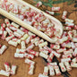 Painted Bamboo Tube Glass Beads 6X12mm Marbled Earth Tone 50pcs 15