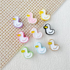 Baking Painted Duck and Strawberry Cake Metal Beads 13/10mm 20pcs 24