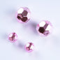 Plating Metal Faceted Acrylic Beads 10-16mm Earth Colors 100pcs 18