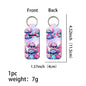 Cartoon Character Chapstick Holder Keychain Neoprene Colorful 8pcs 17