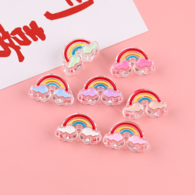 Transparent Enamel Lollipop Series Acrylic Beads 20-30mm Playful Mixed 20pcs 20