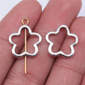 Hollow Flower Metal Beads 16mm Vintage Inspired Openwork 60pcs
