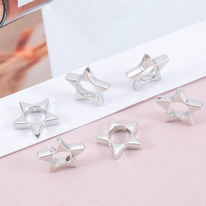 Hollow Geometry Acrylic Beads CCB Plastic Star Heart Flower 100pcs 13