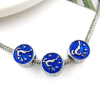 Christmas Series Colorful Enamel Metal Beads Large Hole 1pc 2