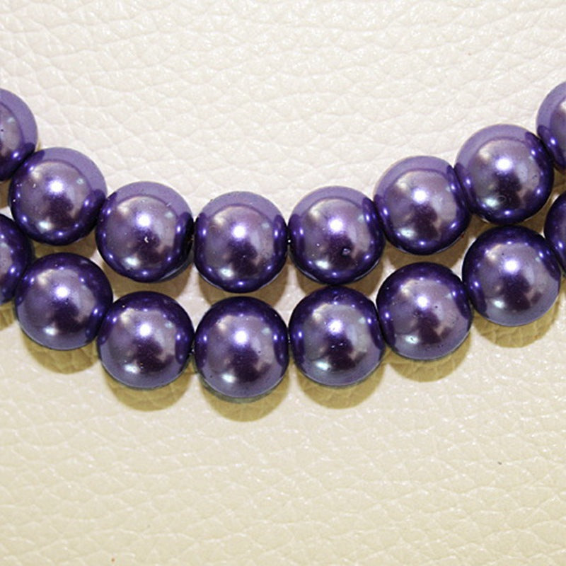 Pearl Glass Beads 10mm Imitation Smooth Lustrous Finish 20pcs 9
