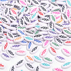 Oval Acrylic Beads 18mm Colorful Double Heart Large Hole 50pcs 4