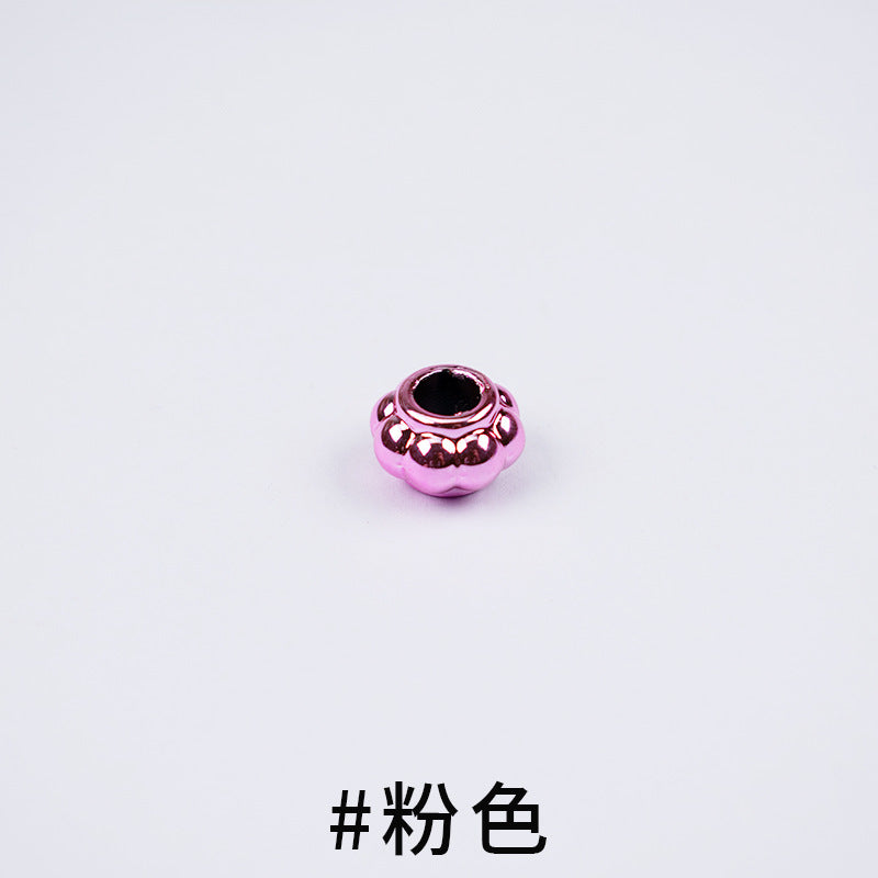 Acrylic Large Hole Spacer Beads 13mm UV Plating 100pcs 5