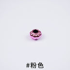Acrylic Large Hole Spacer Beads 13mm UV Plating 100pcs 5